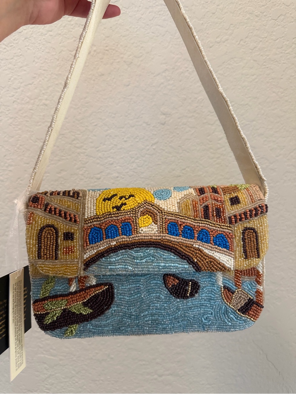 Viral Venice Beaded Shoulder Bag Made in India NWT